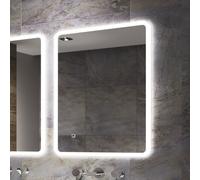 Sensio Libra Rectangular Heated Bathroom Mirror with Lights Ultra Slim 800 x 600mm