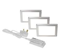 Sensio Plaza - Square Under Cabinet Light - 3 Light Kit Inc LED Driver with Plug - Natural White