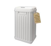 SENSIOHOME 50 Litre Large Waterproof Motion Sensor Trash Can Dust Bin with Auto Lid, Ozone Function Helps Neutralise Bacteria, Bedroom Bathroom Living Room Office, White