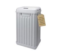 Sensio Home 50 Litre Large Waterproof Motion Sensor Trash Can Dust Bin with Auto Lid, Ozone Function Helps Neutralise Bacteria, Bedroom Bathroom Living Room Office, Grey