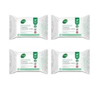 Sensitive Complete Cleansing Wipes With Aloe Vera, Triple Filtered Water, Enriched With Pro Vitamin B5 & Glycerin, Removes Make Up & Waterproof Mascara, 25wipes, 4PCS