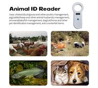 Sensitive Digital Scanner Animal ID Reader Chip Transponder Handheld Microchip Scanner for Dog Cat Horse White ABS Material