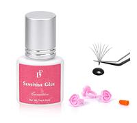 Sensitive Eyelash Extension Glue - No Fume, 7ml, 5 Weeks Retention, 3-4 Sec Drying Time - Professional & Individual Lash Adhesive