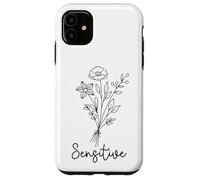 Sensitive Floral Design Empath Girly Flowers Minimal Design Case for iPhone 11