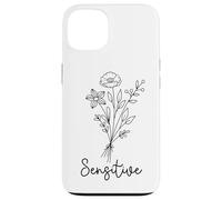 Sensitive Floral Design Empath Girly Flowers Minimal Design Case for iPhone 13