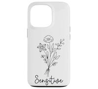 Sensitive Floral Design Empath Girly Flowers Minimal Design Case for iPhone 13 Pro