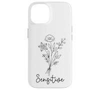 Sensitive Floral Design Empath Girly Flowers Minimal Design Case for iPhone 14