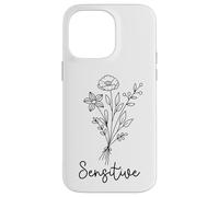 Sensitive Floral Design Empath Girly Flowers Minimal Design Case for iPhone 14 Pro Max