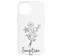 Sensitive Floral Design Empath Girly Flowers Minimal Design Case for iPhone 15