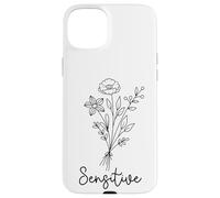 Sensitive Floral Design Empath Girly Flowers Minimal Design Case for iPhone 15 Plus