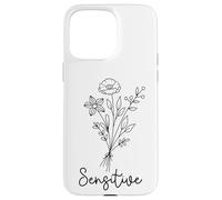 Sensitive Floral Design Empath Girly Flowers Minimal Design Case for iPhone 15 Pro Max