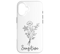 Sensitive Floral Design Empath Girly Flowers Minimal Design Case for iPhone 16