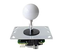 Sensitive Lightweight Joystick DIY High Response Non-delayed Arcade Game Fighting Stick Controller with Ball for Game Console (white)