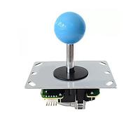 Sensitive Lightweight Joystick DIY High Response Non-delayed Arcade Game Fighting Stick Controller with Ball for Game Console (blue)