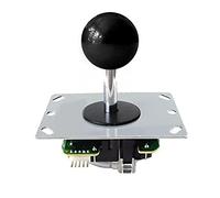 Sensitive Lightweight Joystick DIY High Response Non-delayed Arcade Game Fighting Stick Controller with Ball for Game Console (black)