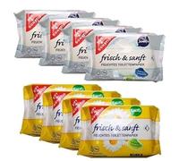 Sensitive Moist Toilet Tissue 4-Pack Camomile & Gut & G?nstig 8?Pack (560?Pages) 4?Pack