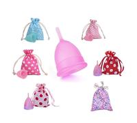 Sensitive Re-Usable Menstrual Cup, Super Soft Silicone, Carry Bag, No Leak Period Cup, Sanitary Cup, Small Medium Large Moon Diva Cup, Tampon Pad Alternative (Large, Seven)