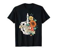 Sensitive Savage Flower Skeleton Dead Inside Motivational T-Shirt