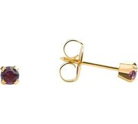 Sensitive Stud Earrings 3mm Cubic-Zirconia in aClaw Set- Children's Hypoallergenic Ear Studs for Sensitive Ears Surgical Steel Gold Plated Post and Butterfly Back Gift for Little Girls
