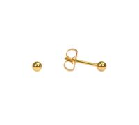 Sensitive Stud Earrings Gold Plated 3mm ball