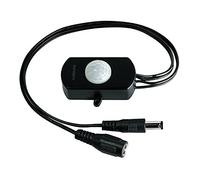 SENSKY BS010BB DC 12V/24V 3A Mini Dimmable Pir Motion Sensor Switch,Occupancy Sensor Switch for Gun Safe, Kitchen Cabinet, Pantry, Closet led Lighting (Black-with Light Sensor)