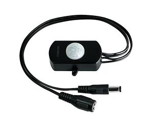 SENSKY BS010BB DC 12V/24V 3A Mini Dimmable Pir Motion Sensor Switch,Occupancy Sensor Switch for Gun Safe, Kitchen Cabinet, Pantry, Closet led Lighting (Black-with Light Sensor)