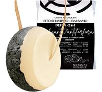 Senso Naturale 2in1 Detox Shampoo & Conditioner Bar with Charcoal, Tea Tree & Mint - For Oily Hair & Scalp, Anti-Dandruff | Purifying, Balancing & Refreshing | Vegan & Organic | 75g (Lasts 3 Months)