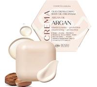 Senso Naturale Argan Solid Body Oil - Moisturising Body Cream Elastic for Firm Skin - Prevents Tone Loss and Stretch Marks - Vitamin E - Vegan - Equivalent to 500 ml Liquid
