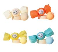 Senso Naturale Bath Bombs Gift Set - 4 x 110g | Natural, Organic & Vegan | Nourishing Shea & Cocoa Butter | Scents:Milk & Honey, Mint, Lemon, Orange | Paraben-Free, Skin-Safe & Dermatologically Tested