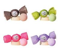 Senso Naturale Bath Bombs Gift Set - 4 x 110g | Natural, Organic & Vegan | Shea & Cocoa Butter, Scents: Herbs & Flowers, Tropical Fruits, Wild Berry, Chocolate | Paraben-Free & Dermatologically Tested