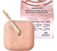 Senso Naturale Body Wash Soap Bar - Soothing, Revitalizing & Moisturizing with Pink Clay, Cocoa Butter, Ylang Ylang & Patchouli - Natural, Vegan & Organic Shower Soap | No Parabens or Silicones | 85g