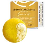 Senso Naturale Brightening Face Cleansing Soap Bar - Turmeric & Patchouli for Normal to Sensitive | Natural, Vegan, Organic | Evens Skin Tone & Illuminates | 28g (Lasts 3 Months)