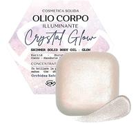 Senso Naturale Crystal Glow Body Oil/Cream Bar - Shimmering Body Cream with Mica & Shea Butter, Wild Orchid Fragrance - Nourishing, Vegan & Organic - Plastic-Free - 85g