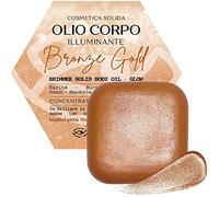Senso Naturale Radiant Glow Body Oil/Cream Bar - Shimmering Body Cream with Mica, Shea Butter & Almond Oil - Hydrating & Nourishing | Vegan, Organic | Neroli Scent - 85g
