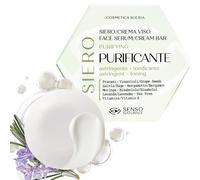 Senso Naturale Solid Face Serum Astringent and Purifying for Combination or Oily Skin, Face Cream, Night Mask Intense Soothing Action with Vitamin E, 100% Natural Organic and Vegan