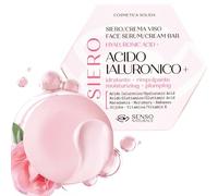 Senso Naturale Solid Face Serum with Pure Concentrated Hyaluronic Acid and Vitamin E, Face Cream for Every Tipe of Skin, Toning Night Mask, 100% Natural and Vegan