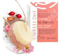 Senso Naturale Solid Shampoo and Conditioner 2 in 1 Nourishing and Repairing for Dry or Demaged Hairy with Rosehip, Red Clay, Jojoba Oil, 100% Natural and Organic, PH 4.5-5.5