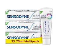 Sensodyne Complete Protection & Advanced Whitening Toothpaste for Sensitive Teeth, Eliminates Bad Breath, 75ml (Pack of 3)