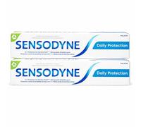 Sensodyne Daily Protection Toothpaste for Sensitive Teeth - Fluoride Toothpaste for Strong Teeth, Healthy Gums & Cavity Protection - Fresh Breath Toothpaste for Daily Oral Care 75ml Tubes (Pack of 2)