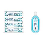Sensodyne Pronamel Intensive Enamel Repair Extra Fresh for Acid Weakened Enamel, 4x75ml & Mouthwash for Sensitive Teeth, Enamel Care Alcohol Free Mouthwash for Healthy Gums and Strong Teeth