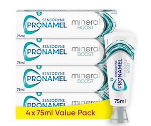 Sensodyne Pronamel Mineral Boost Toothpaste, Enamel Care, 4 x 75 ml