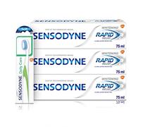 Sensodyne Sensitive Teeth Multipack with 3 Whitening Toothpaste and Daily Care Soft Toothbrush