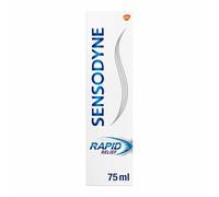 Sensodyne Sensitive Toothpaste Rapid Relief 75 ml, Pack of 12, Daily Fast Relief Sensitive Toothpaste for Sensitive Teeth, Original Mint Flavour, 75ml
