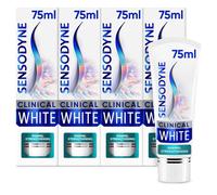 Sensodyne Toothpaste Clinical White, Teeth Whitening Toothpaste for Sensitive Teeth, Enamel Strengthening, Extra Fresh, Multipack 4 x 75ml