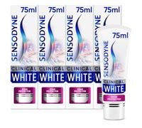Sensodyne Toothpaste Multipack Clinical White, Teeth Whitening Toothpaste for Sensitive Teeth, Stain Protector, Mint, 4 x 75ml