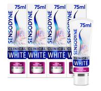 Sensodyne Toothpaste Clinical White, Teeth Whitening Toothpaste for Sensitive Teeth, Stain Protector, Mint, Toothpaste Multipack 4