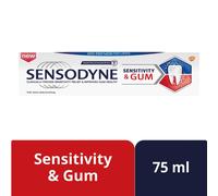 Sensodyne Toothpaste Sensitivity & Gum, Remove Plaque Bacteria, Reduce Gum Problems, Relieves Sensitivity, 75ml
