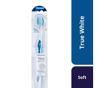 Sensodyne True White Soft Toothbrush, Plaque Removal, Stain Prevention, Extra Soft Bristles