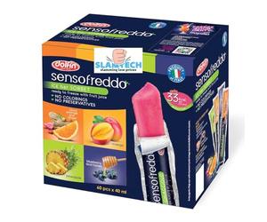 Sensofreddo Fruit Ice Lollies 4 Innovative Flavours, 60 x 40ml Sold by Slamtech