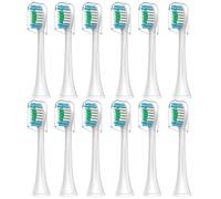 Sensogle Replacement Heads Sensitive Compatible with Philips Sonicare Toothbrush, Soft Toothbrush Heads fit Click-on Handles, More Bristles for Sensitive Teeth Care, Standard, White - 12 Pack